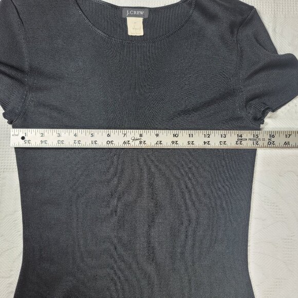 Vintage J. Crew bodycon dress black size medium classic style silky thick - Picture 4 of 16
